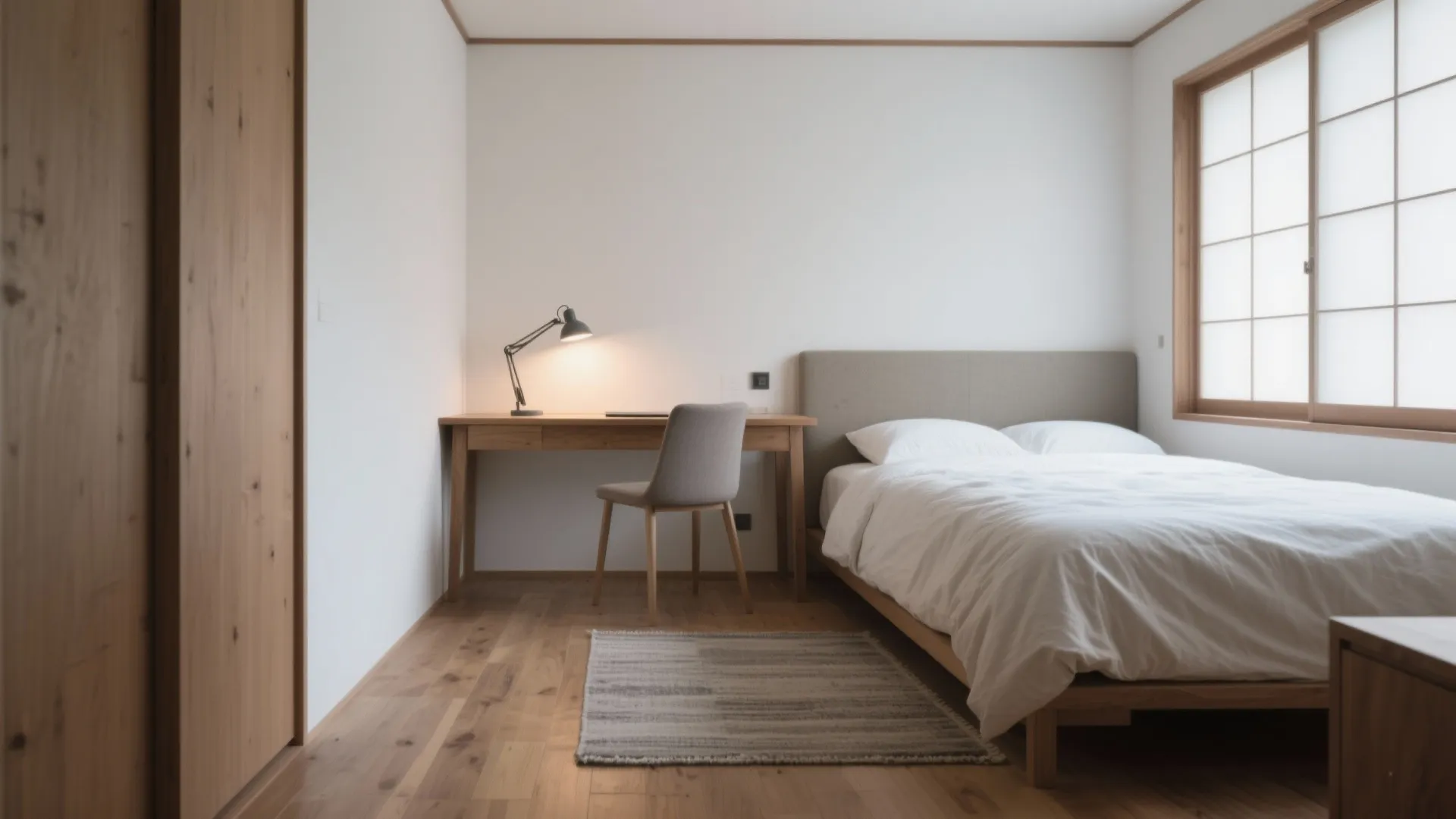 5. ベッドとデスクは“背中合わせ”にして生活の場面を分ける