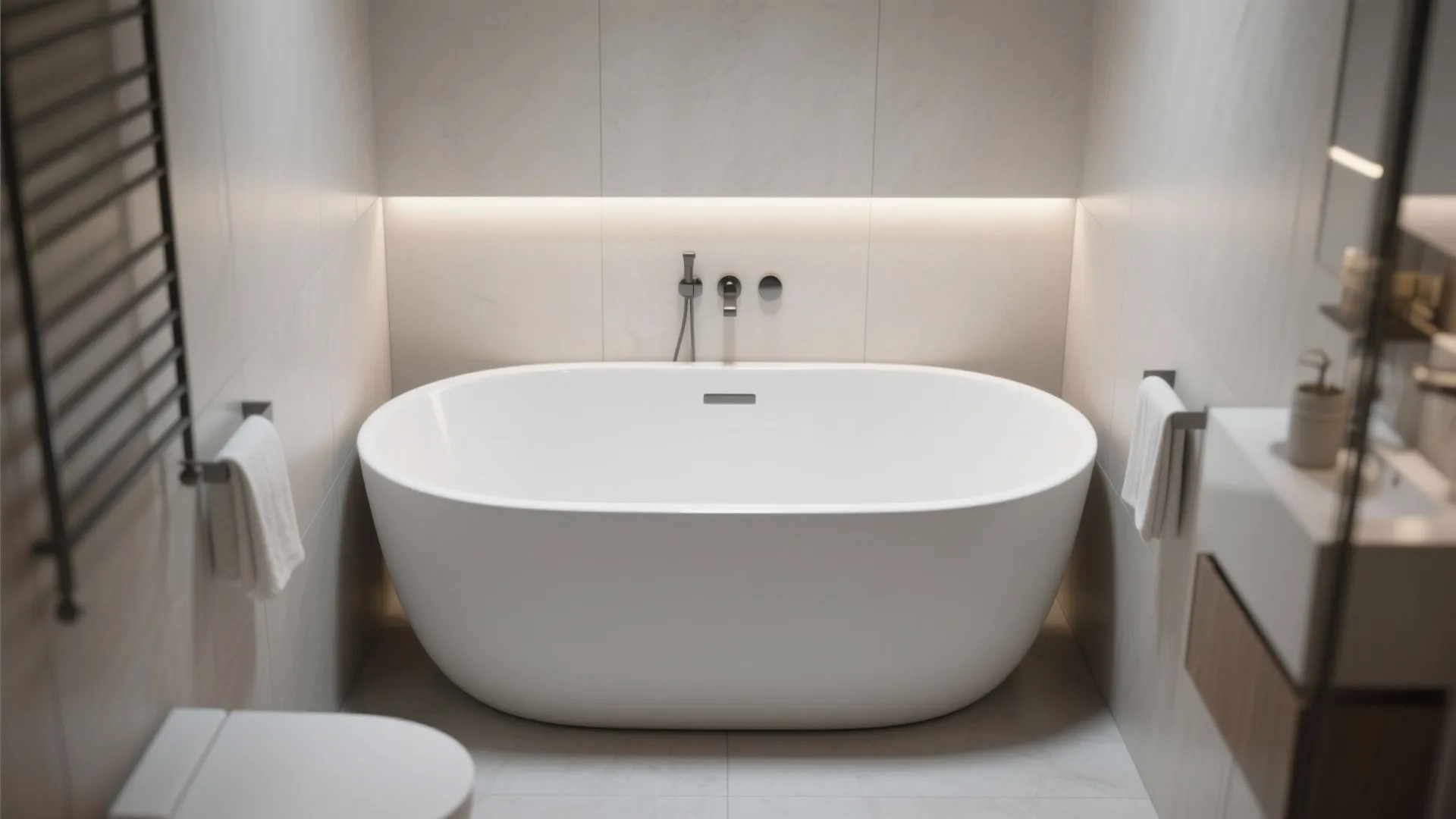 6. Back-to-Wall Freestanding Tub