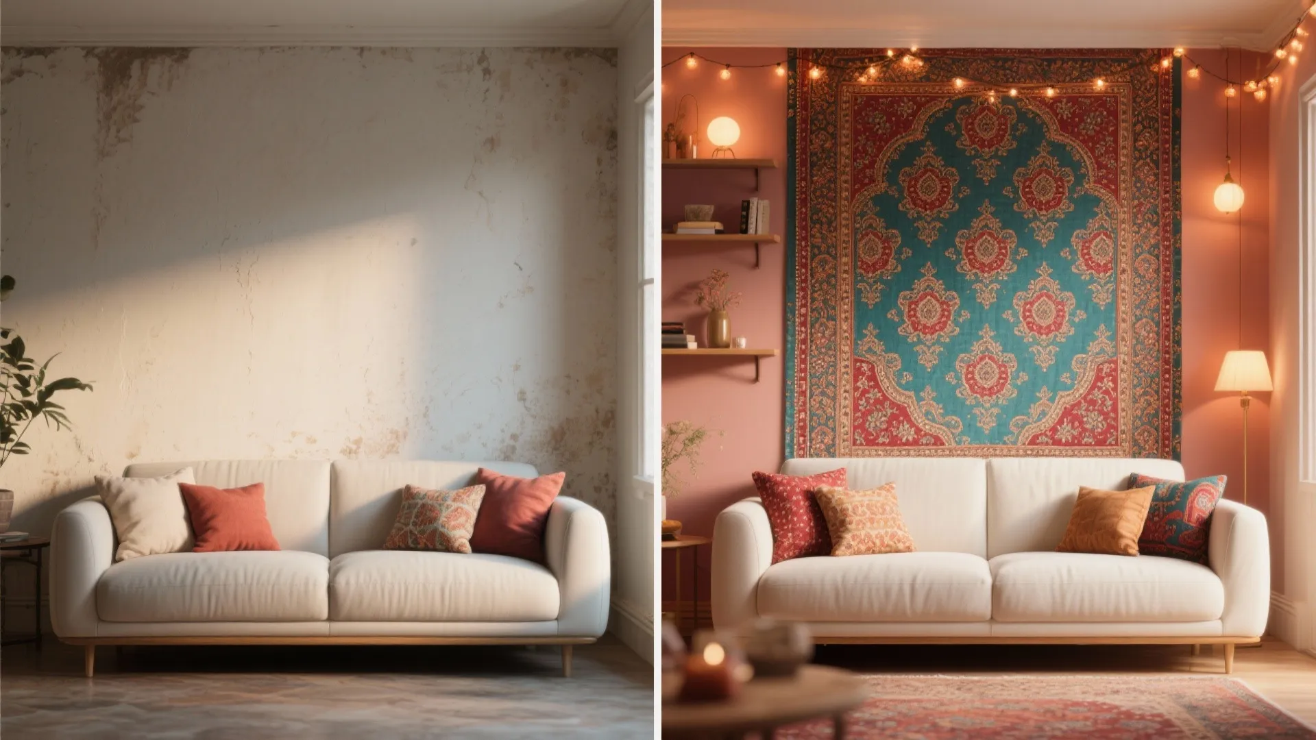 Temporary Backdrops: Removable Wallpaper and Fabric Panels