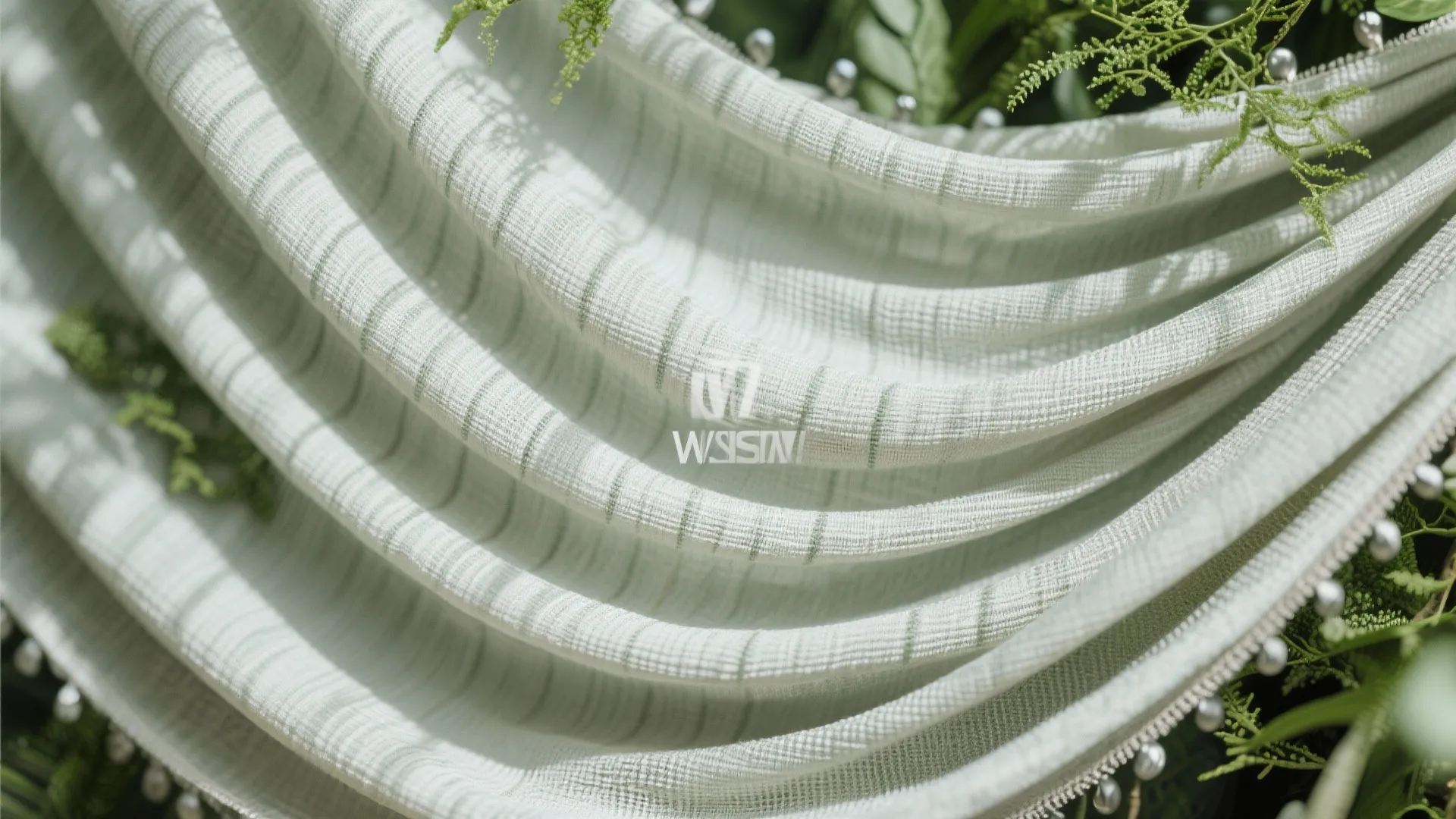 Statement Backdrop that Frames the Couple