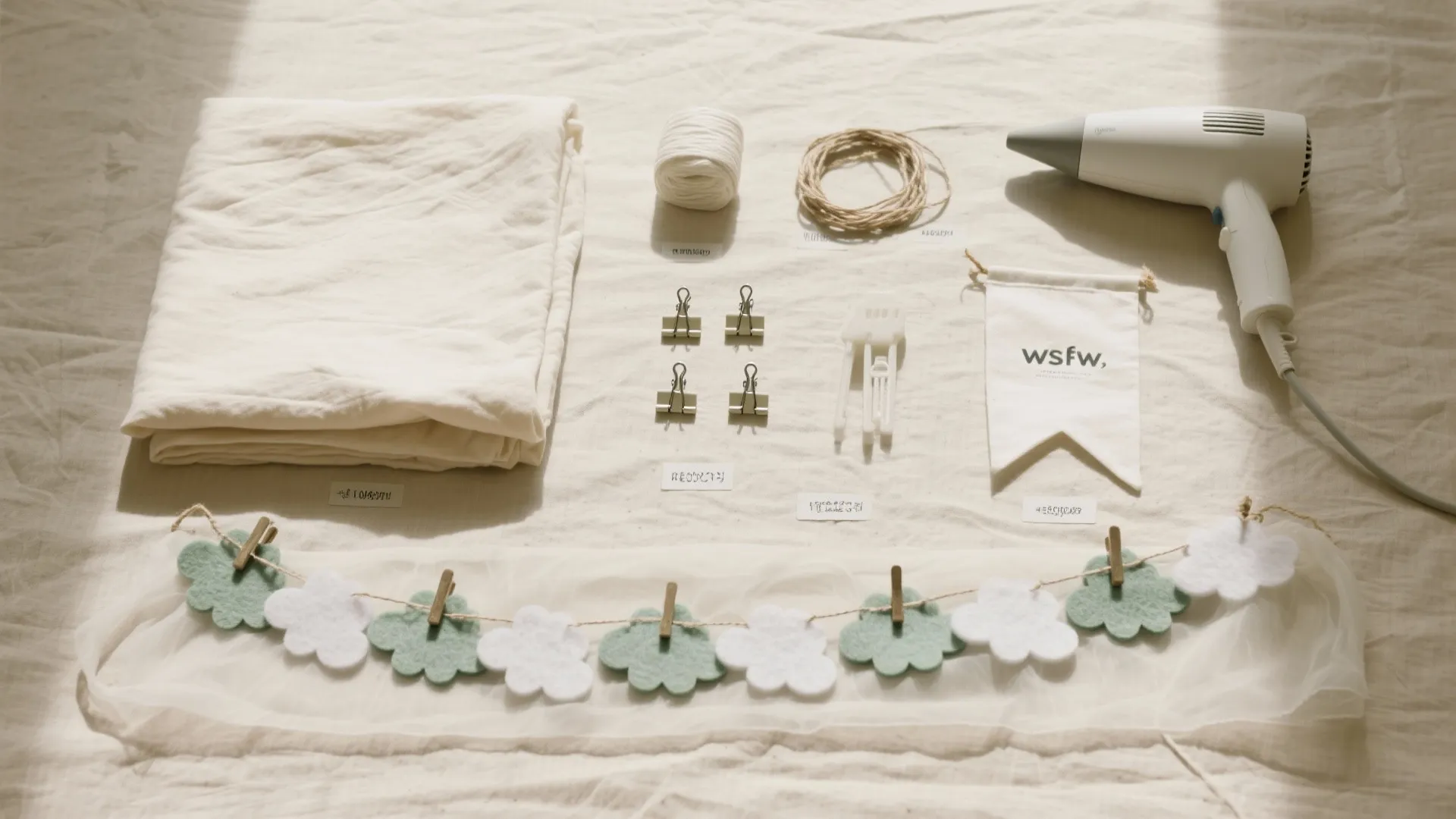 DIY Fabric Backdrop with Command Hooks