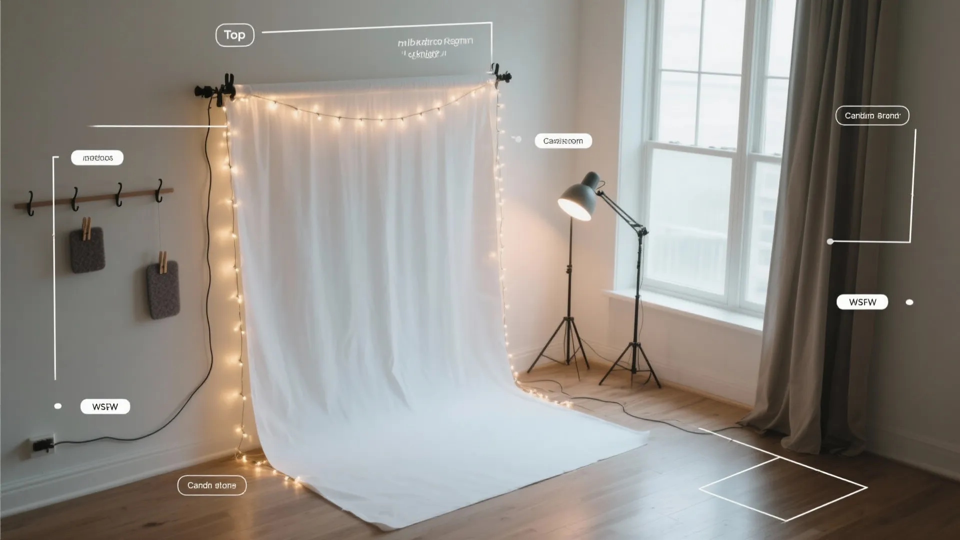 Photo-Ready Backdrop With Soft Lighting