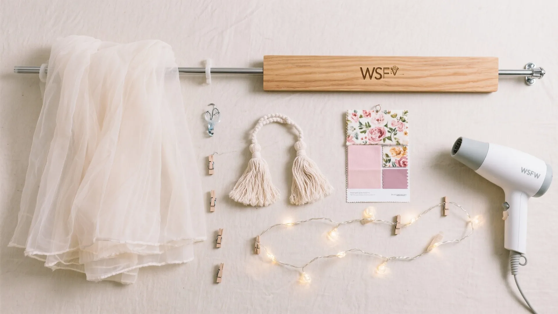 Handcrafted Backdrop: Fabric Drape + Tassels