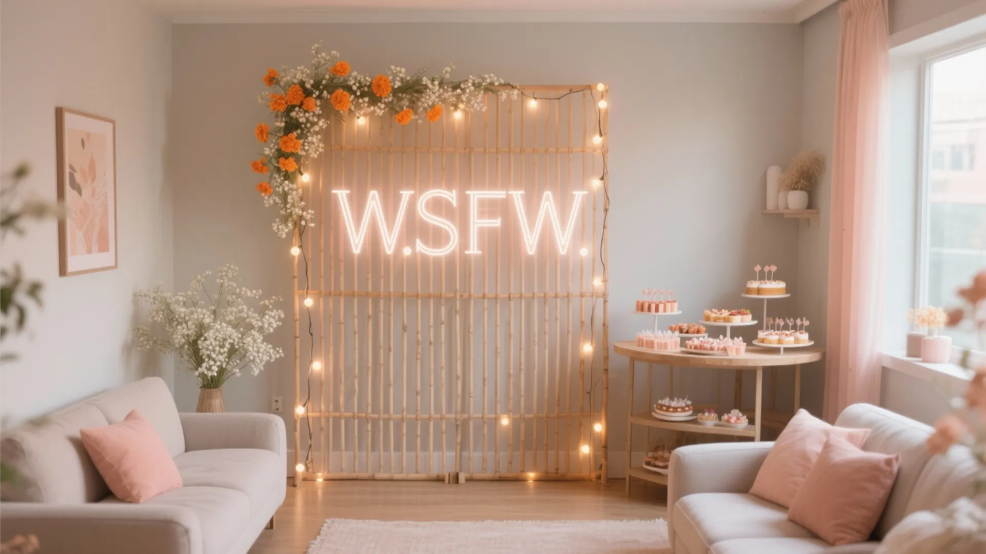 A Photo-Worthy Backdrop with Name Signage