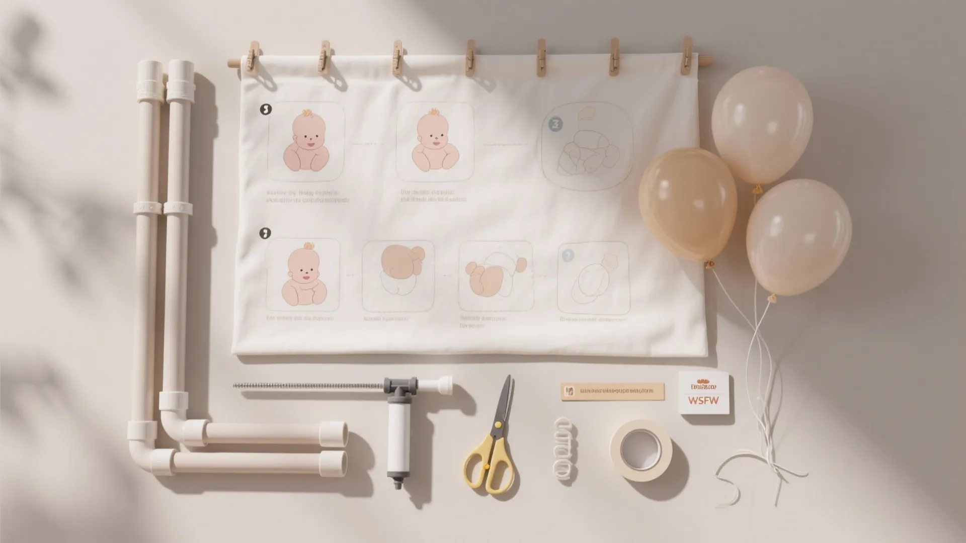 Statement DIY backdrop using everyday materials