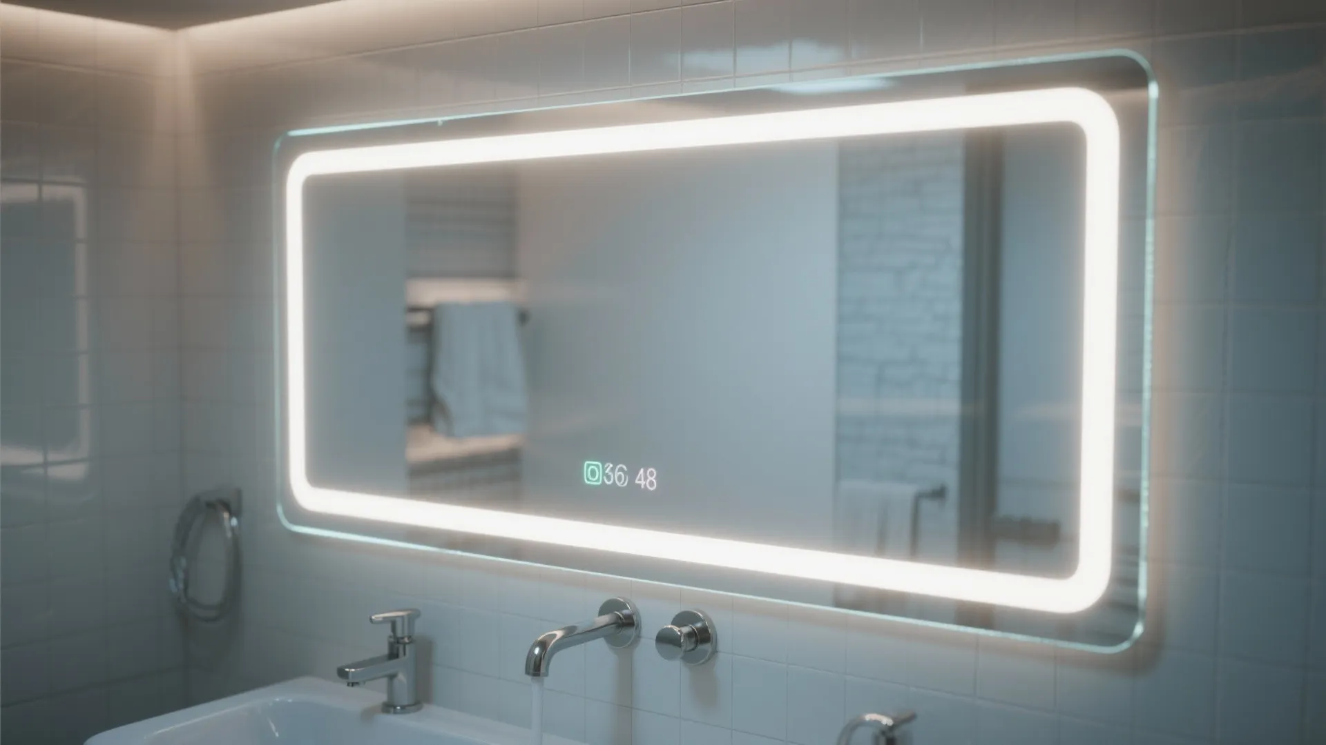 2. Backlit frameless for modern minimalism