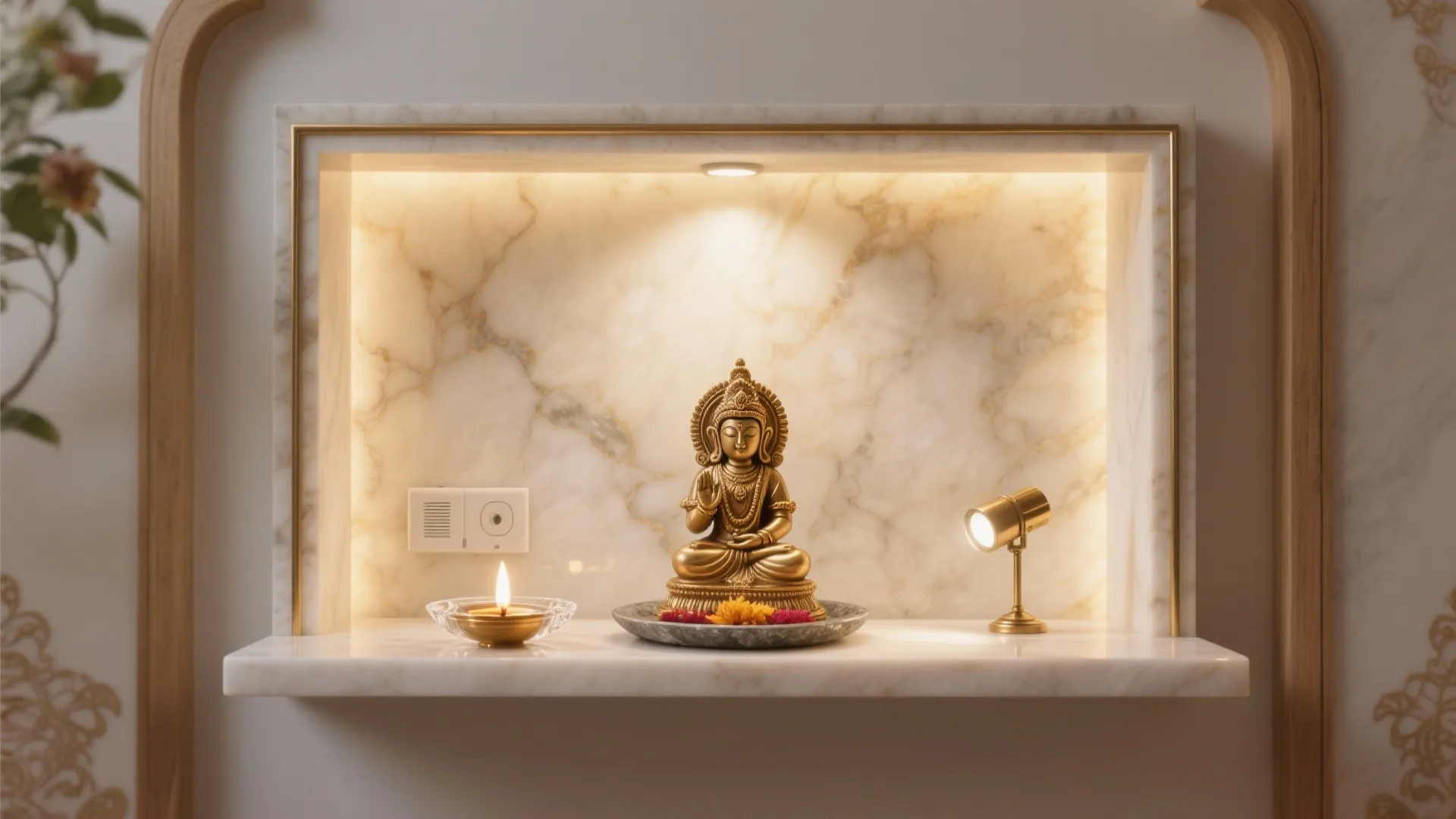 Backlit Stone or Fluted Glass Altar