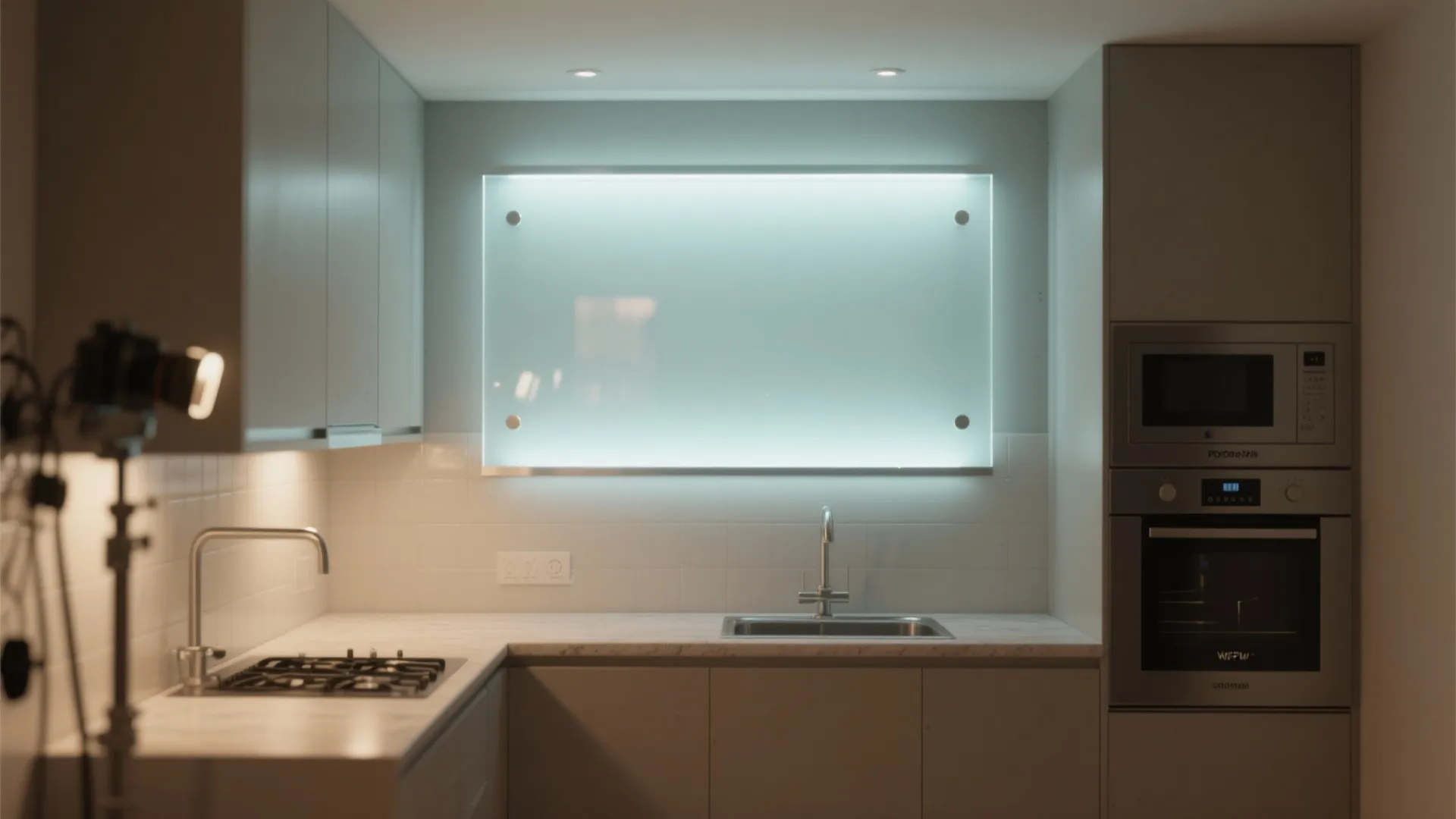 2) Backlit Backsplash Panels for Ambient Glow
