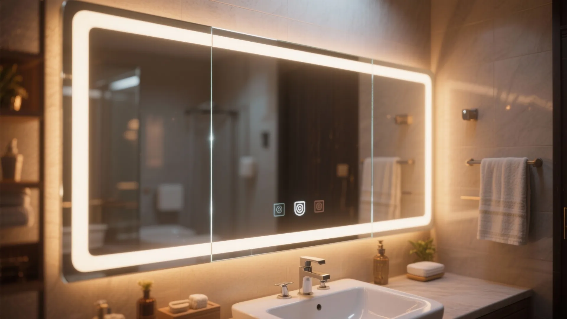6. Large Mirrors with Backlighting