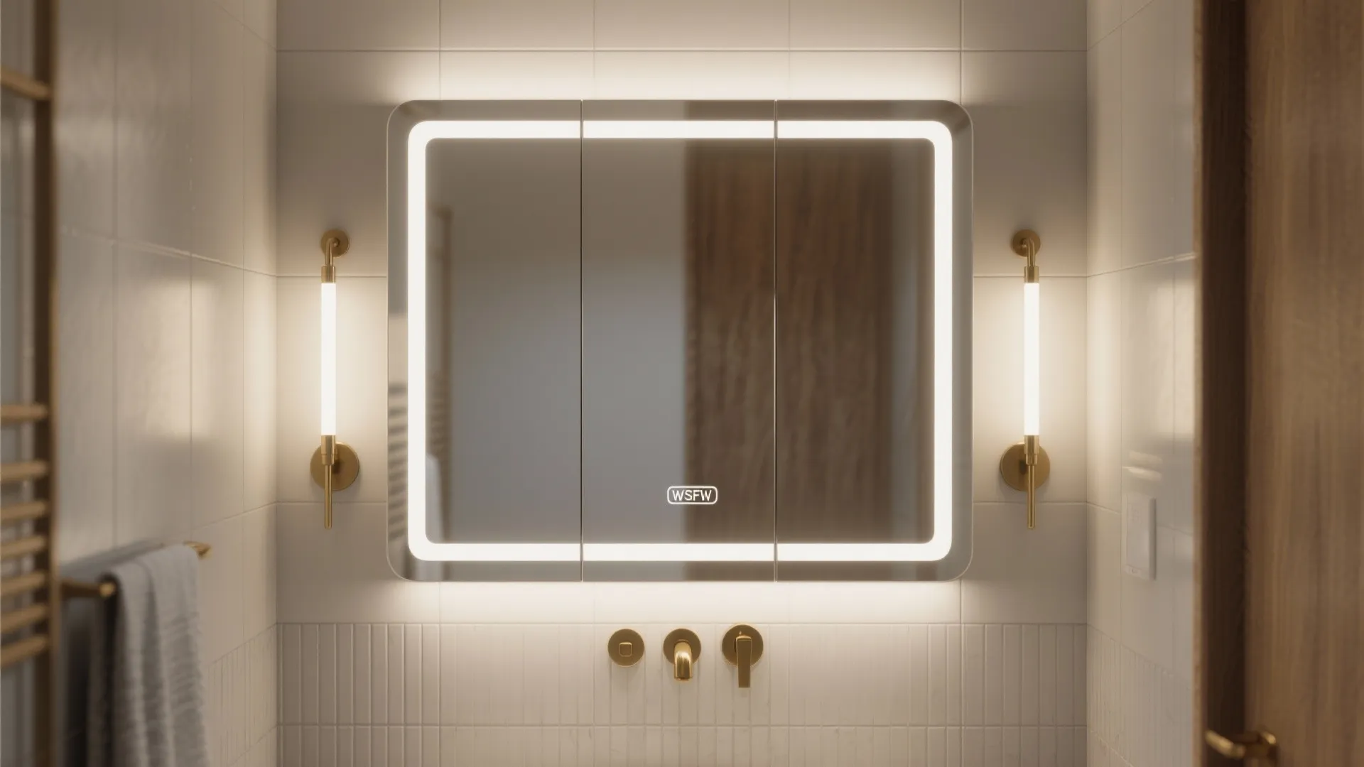 Backlit Mirror Cabinet for Better Grooming