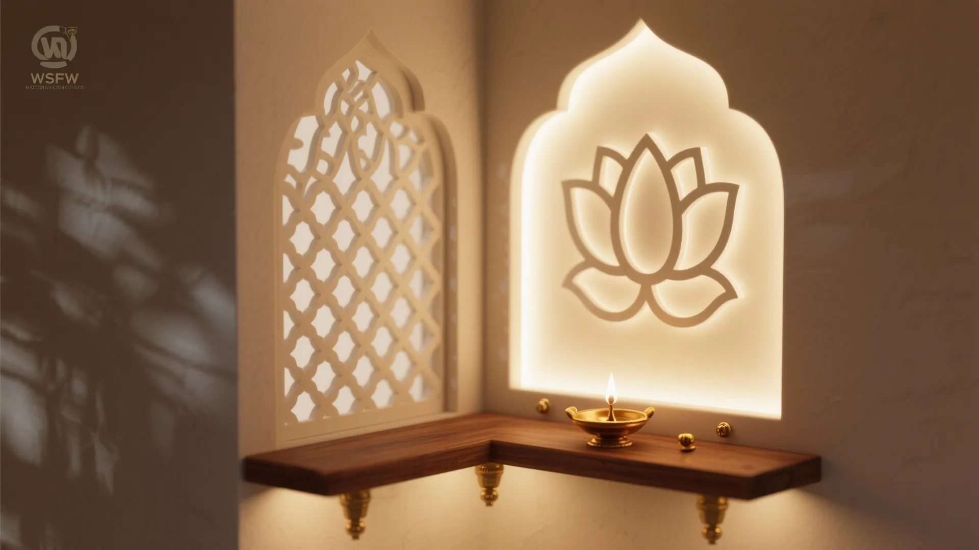 Backlit CNC Panel as a Sacred Focal Glow