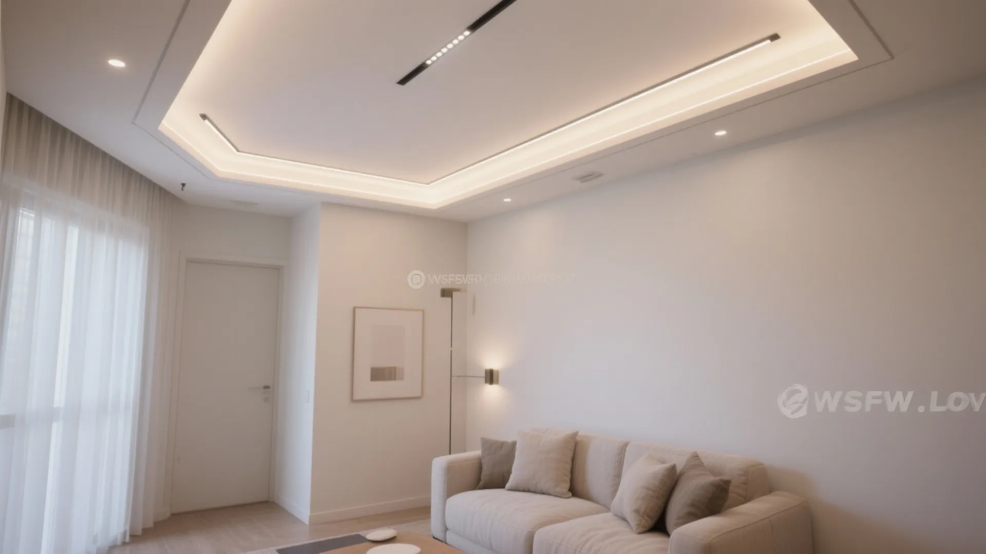Backlit Ceiling Coffers for Soft Ambient Glow