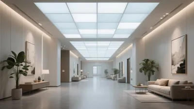 Modern Luxury Lobby Design with Sleek Lighting