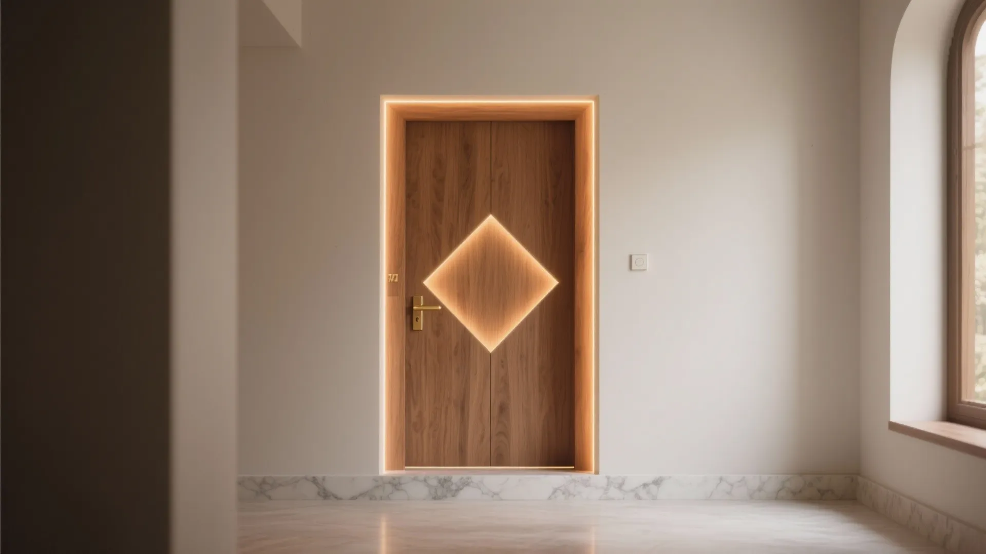 Minimalist Panels with Backlit Cutouts