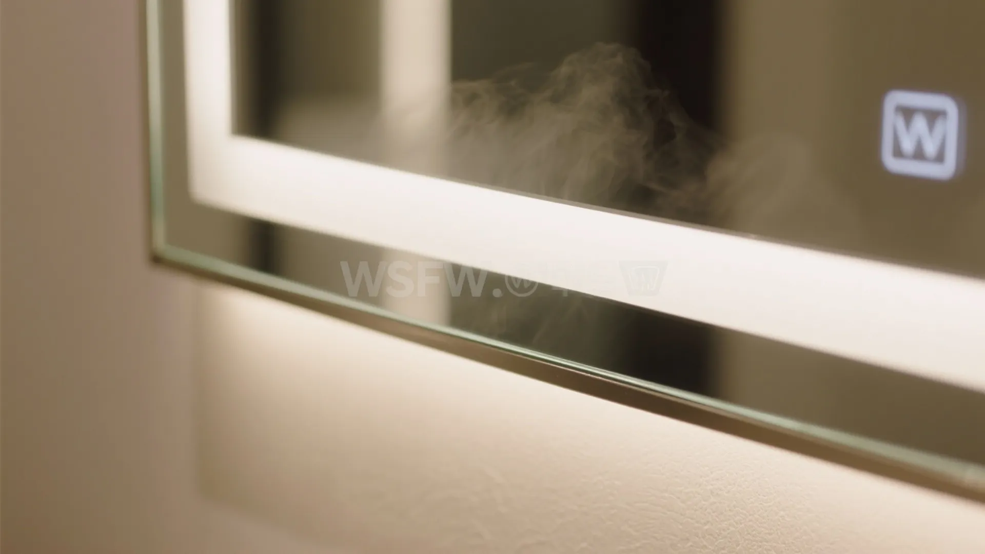 2) Backlit Mirror Cabinet with Integrated Lighting