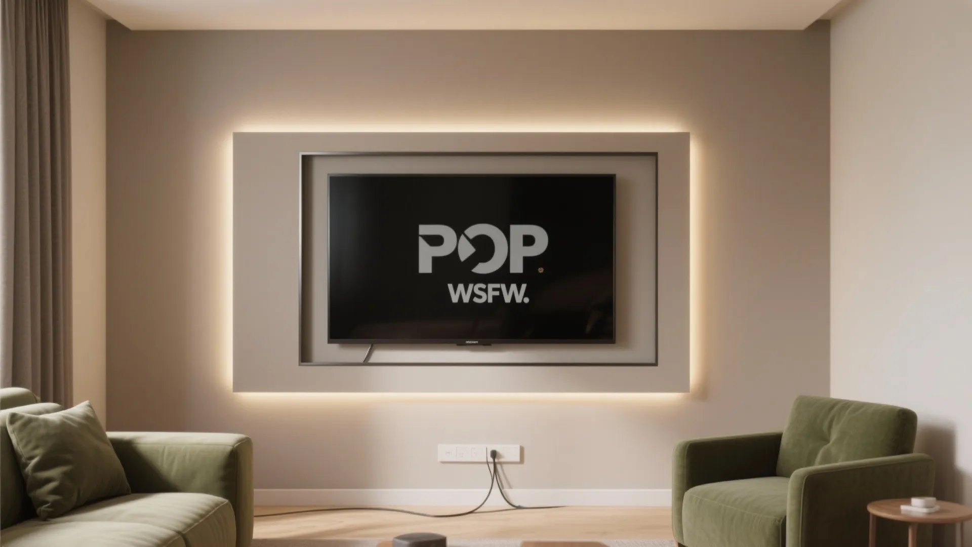 1) Backlit POP frame with shadow lines