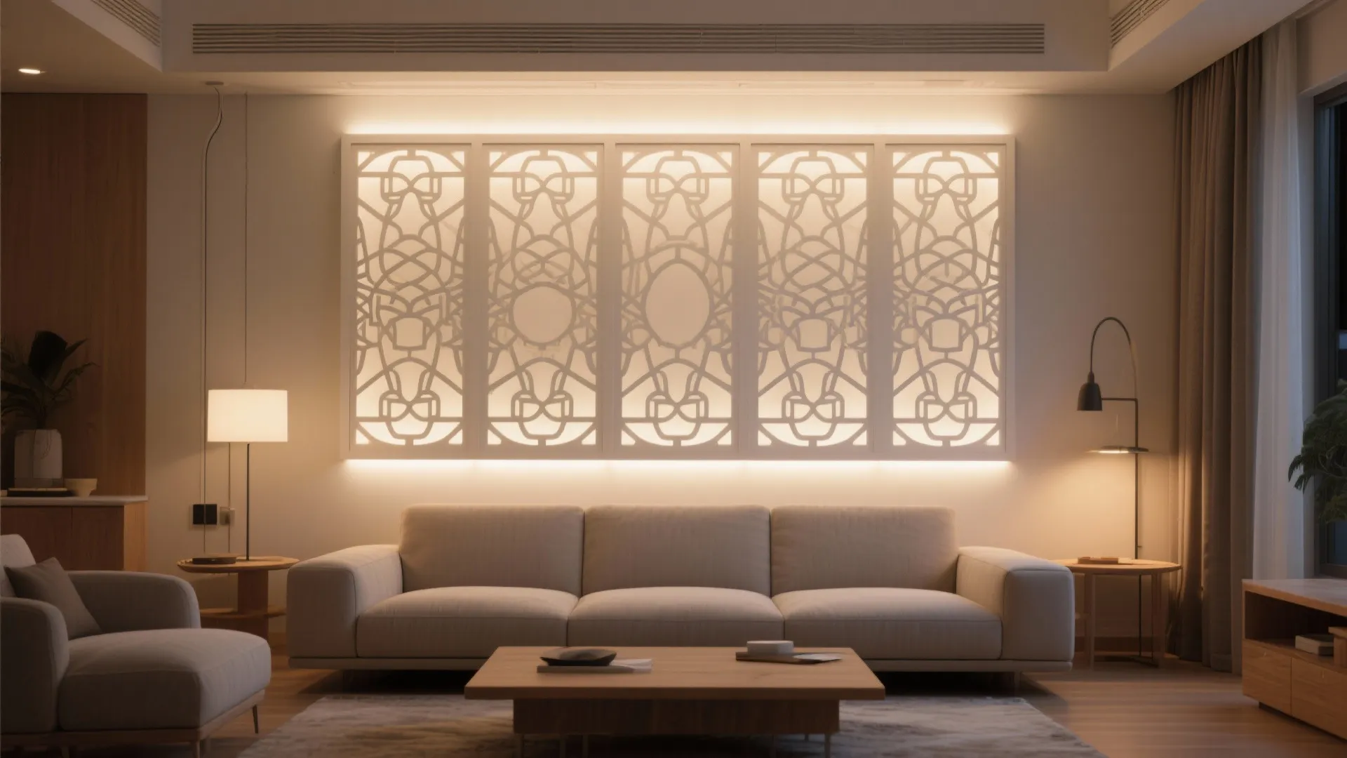 Backlit Fretwork as a Soft Glow Feature