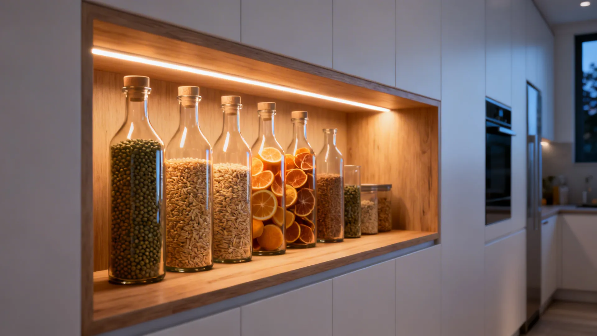 5) Backlit Glass Display for Dry Goods