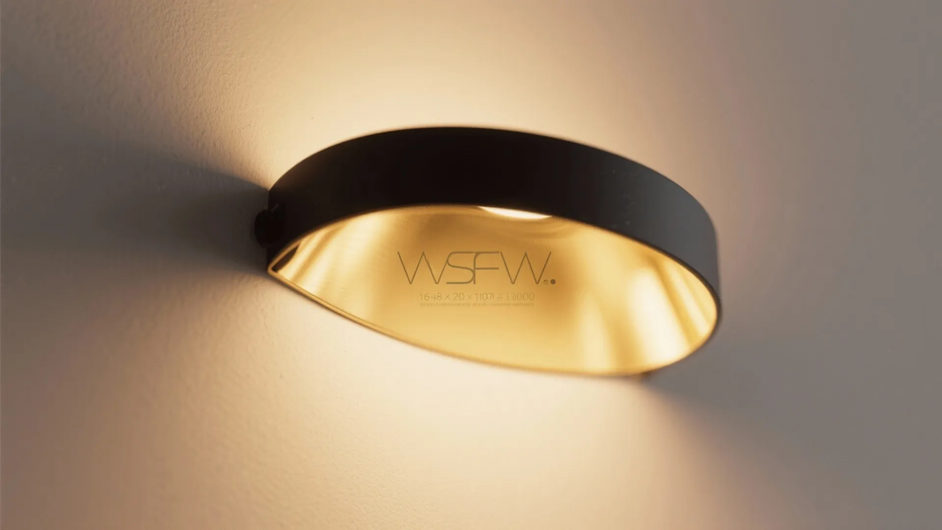 5. Backlit gold reflector with black trim