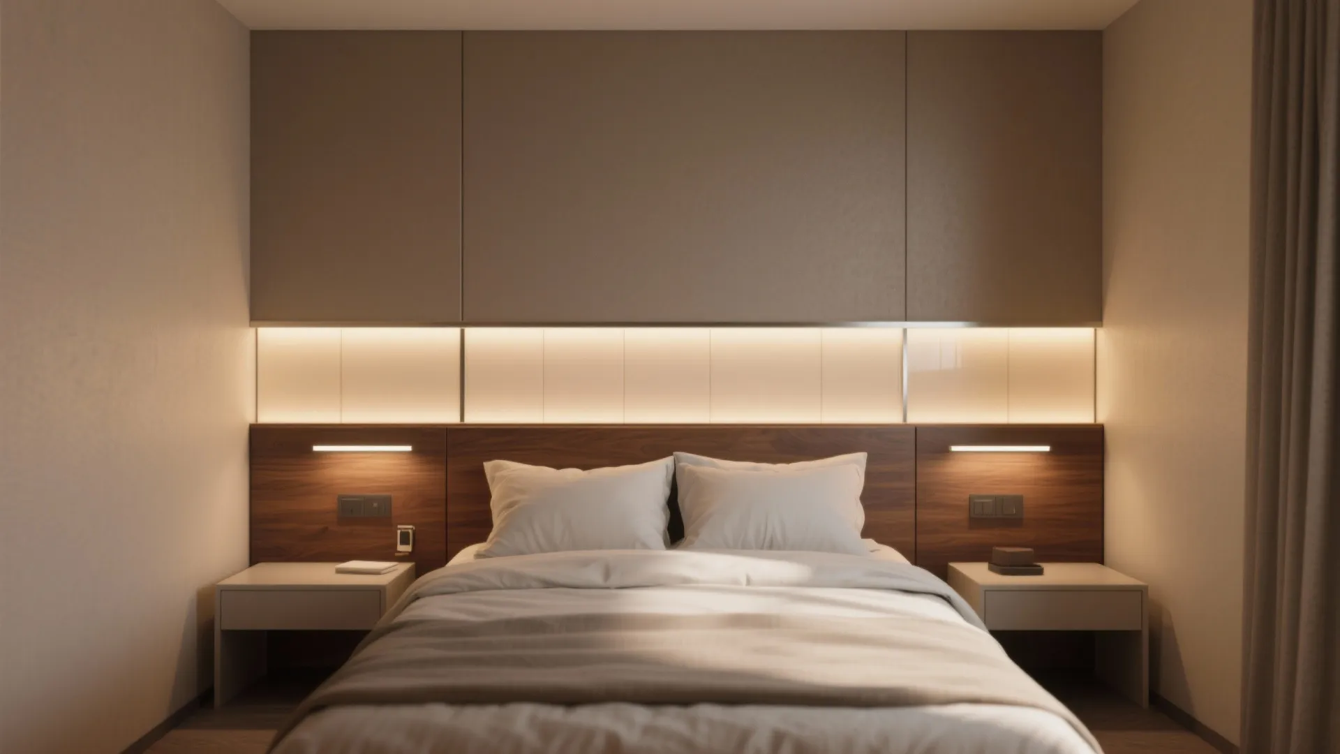 Backlit Headboard Feature Wall