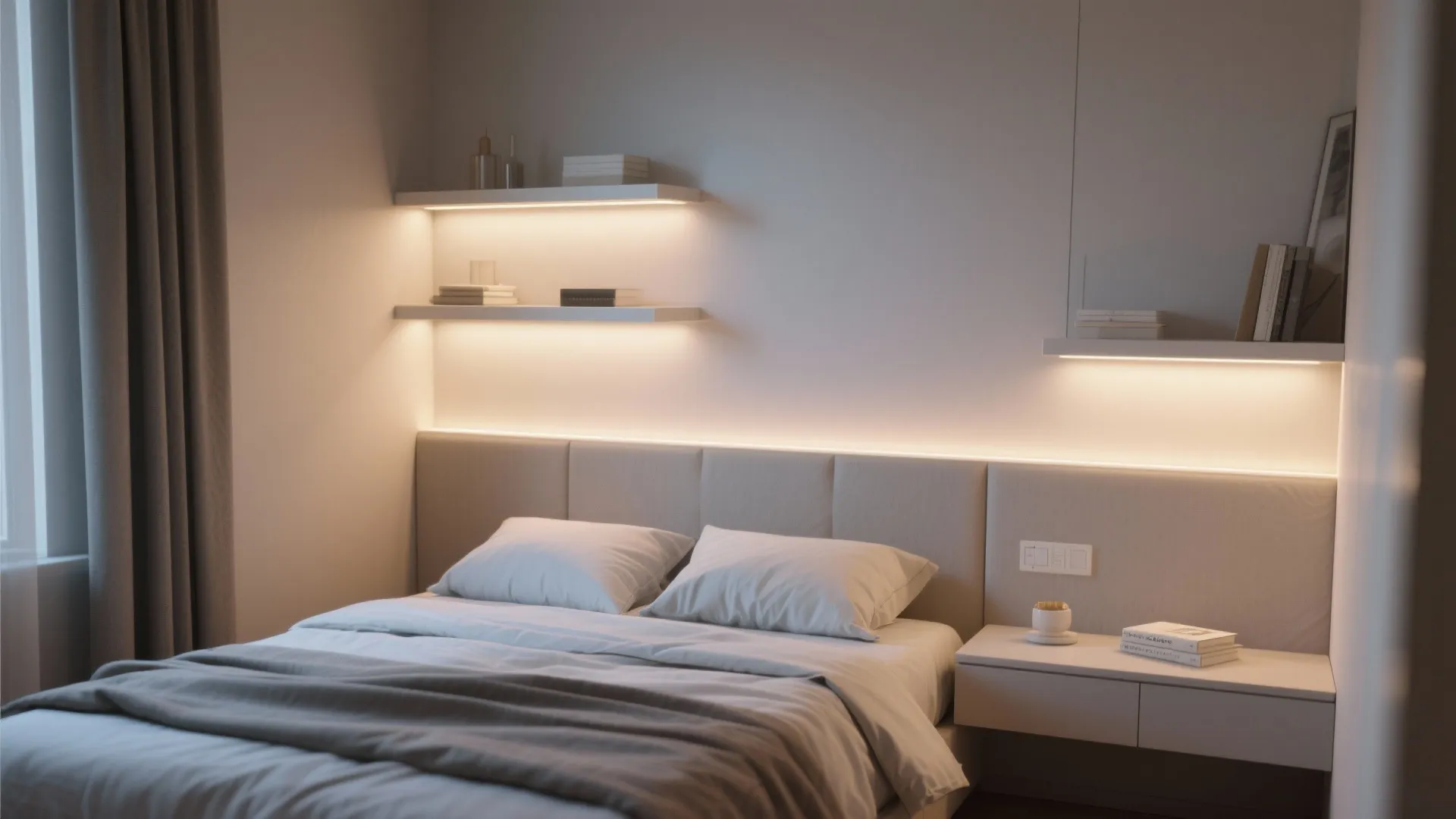 5. Backlit panels and furniture-integrated LEDs