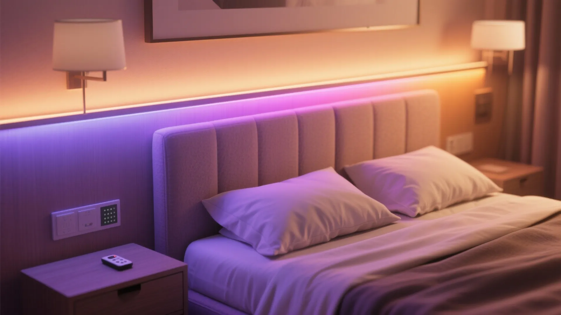 3. Install backlit headboards for cozy evenings