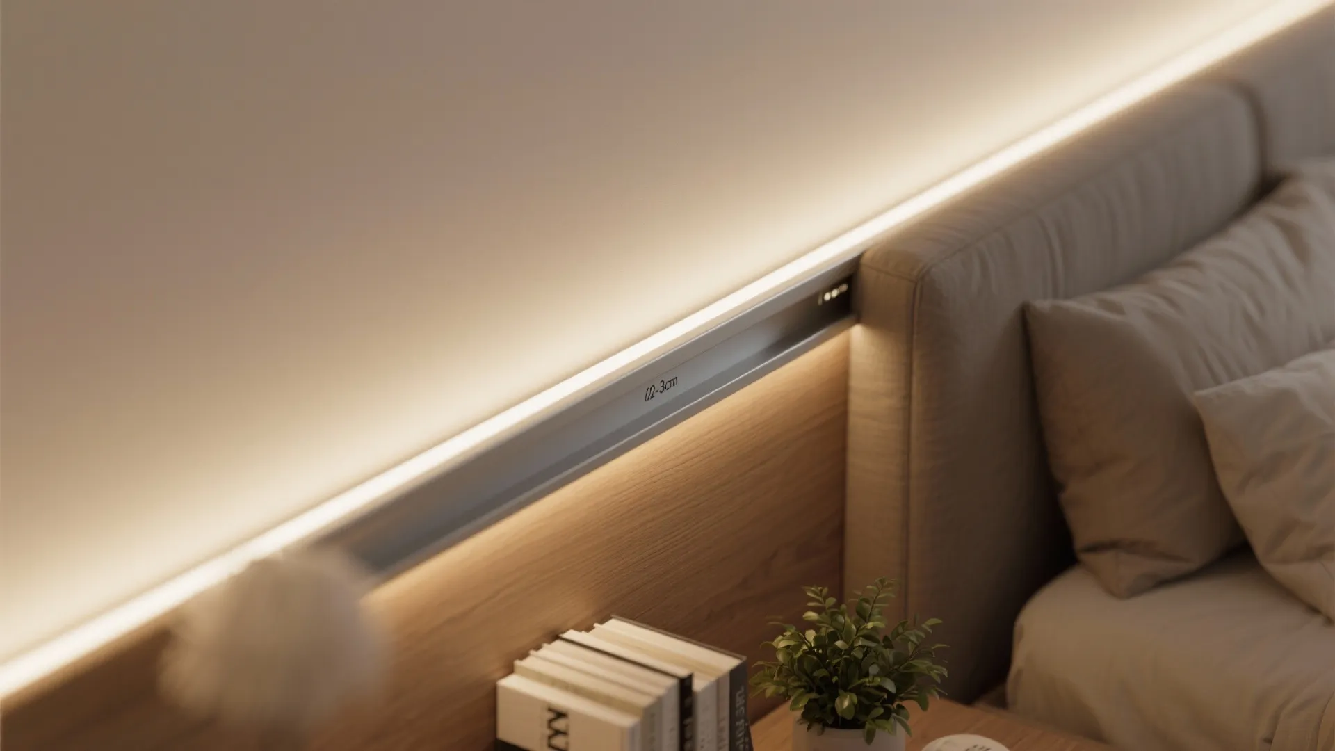 Backlit Headboard and Floating Shelves