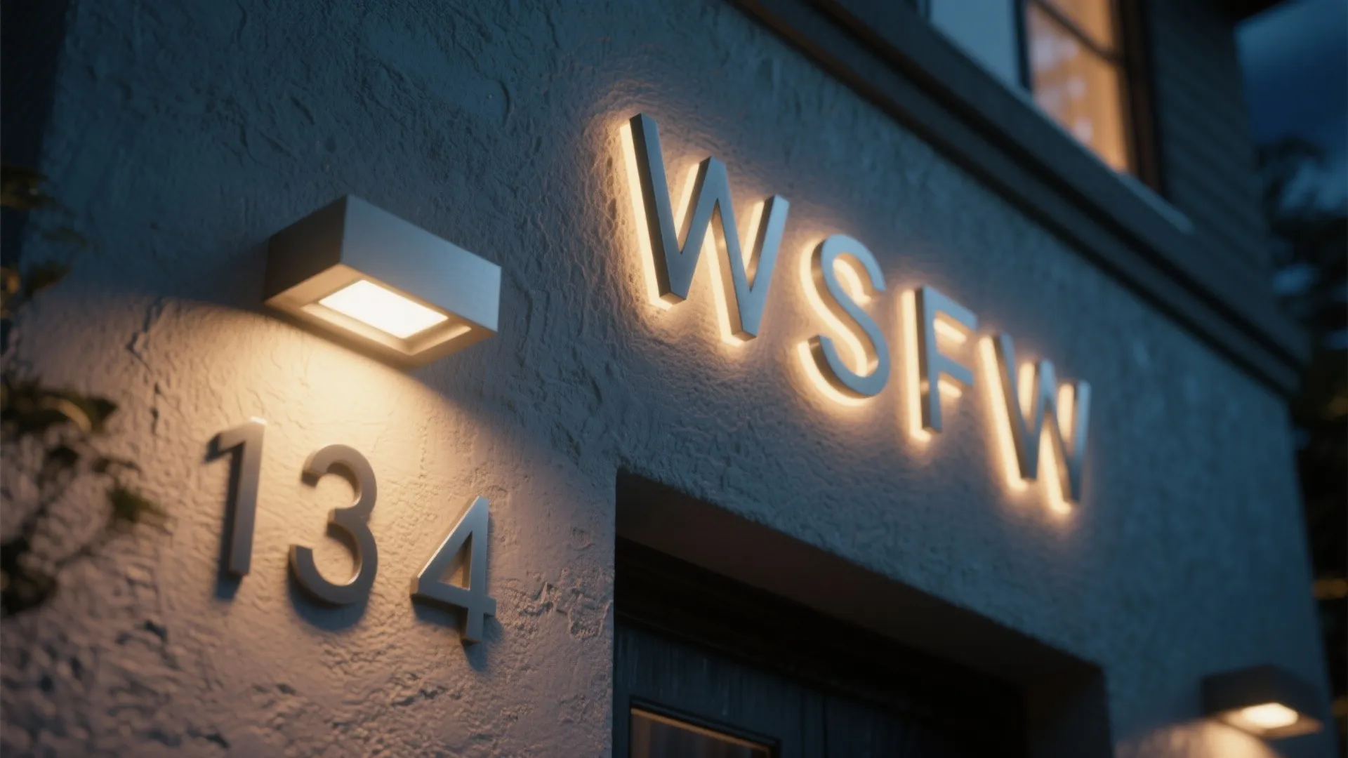 2. Backlit House Numbers and Integrated Fixtures