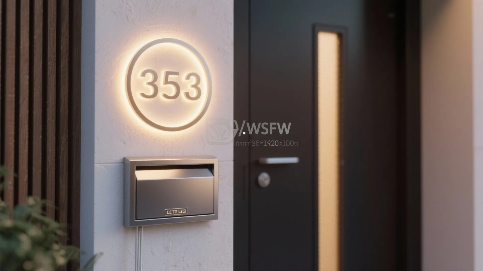 4. Integrated LED House Numbers and Letterboxes