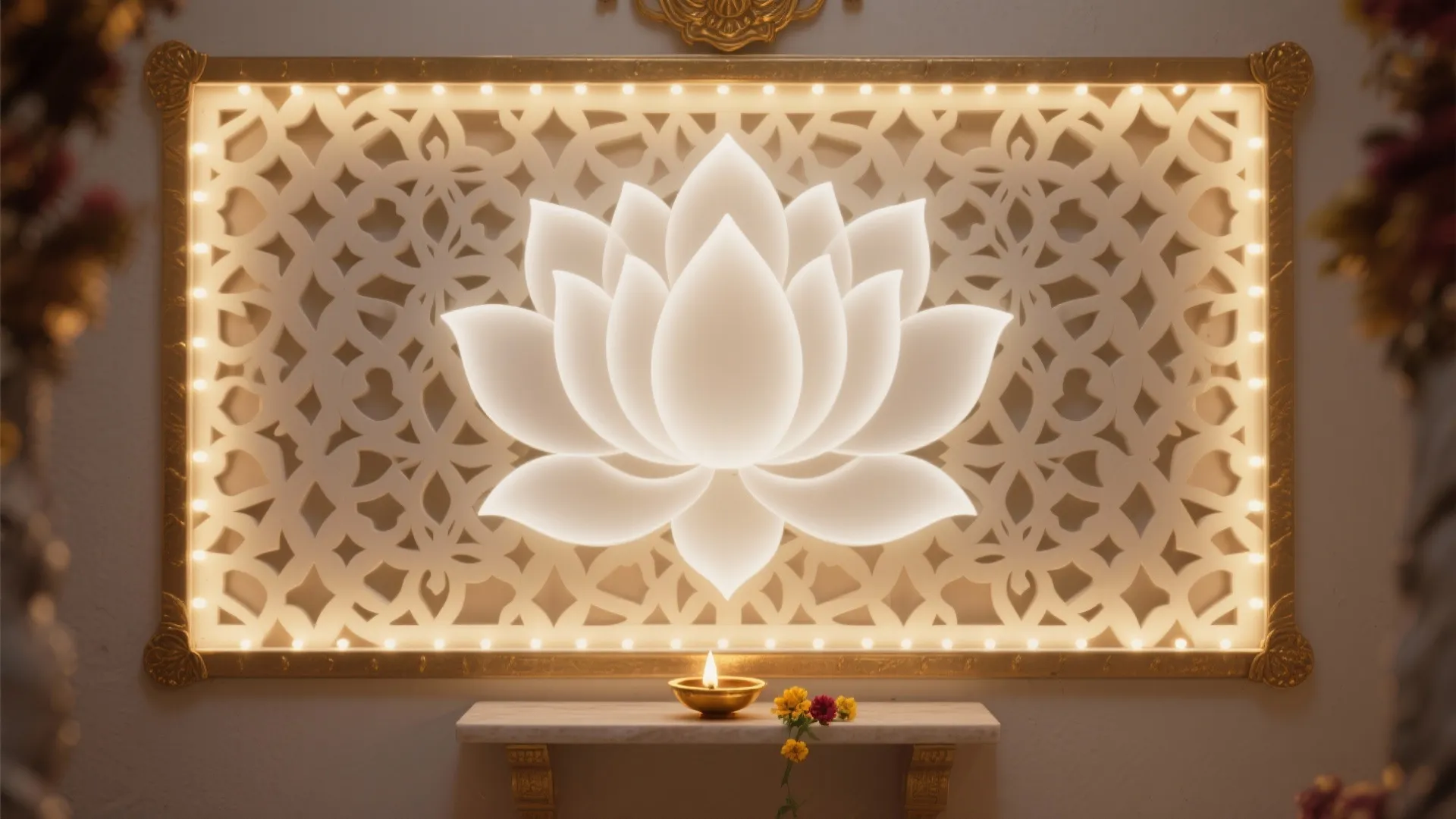 Backlit Jaali with Sacred Geometry