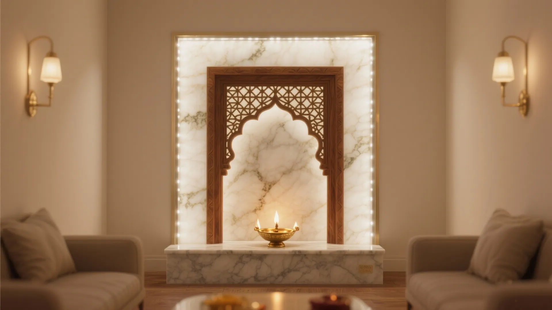 Backlit Jaali Serenity