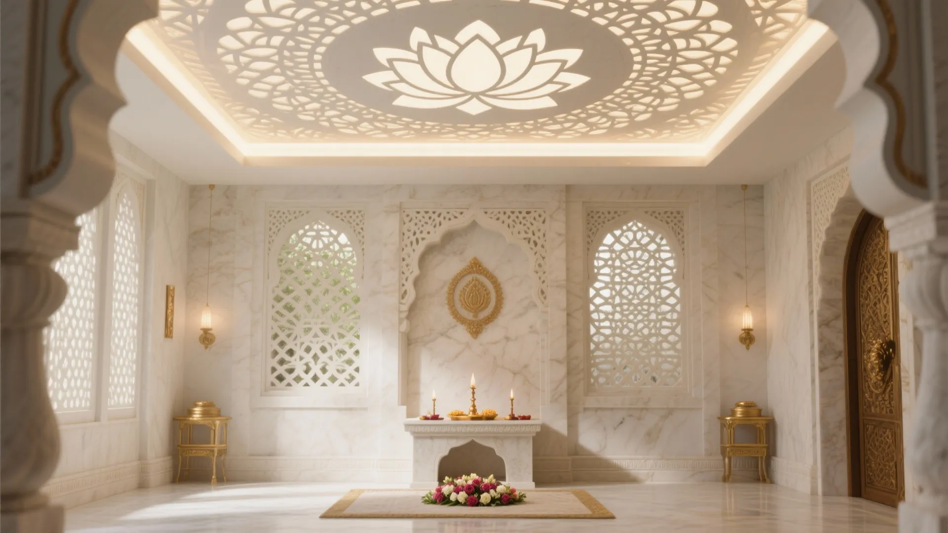 Backlit Jaali in Stone or MDF