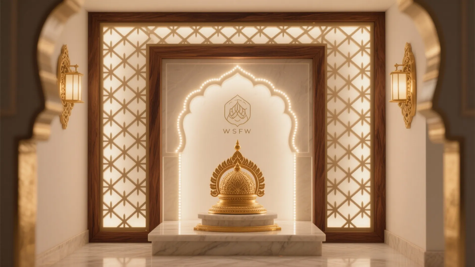 2) Backlit Jali Gopuram for an Ethereal Glow