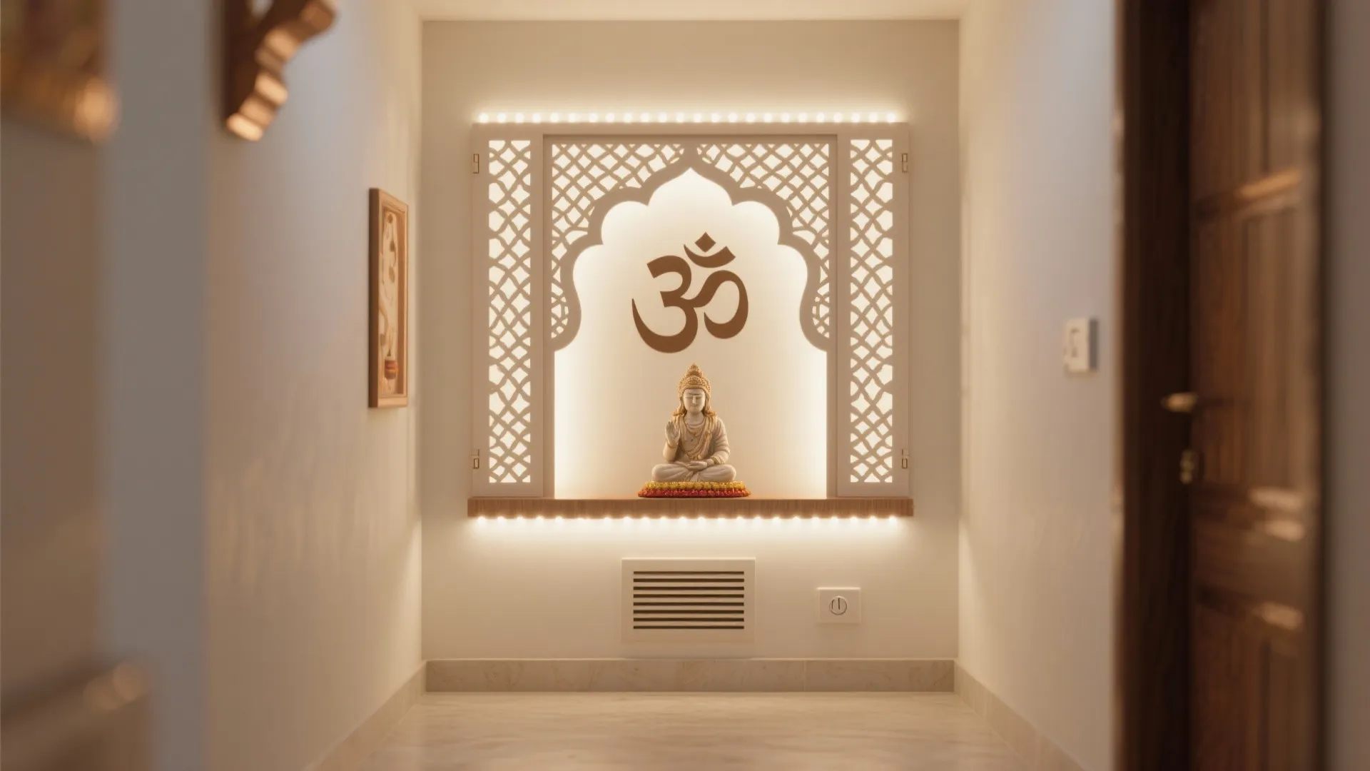 2) Backlit Jali Panels as the Primary Frame