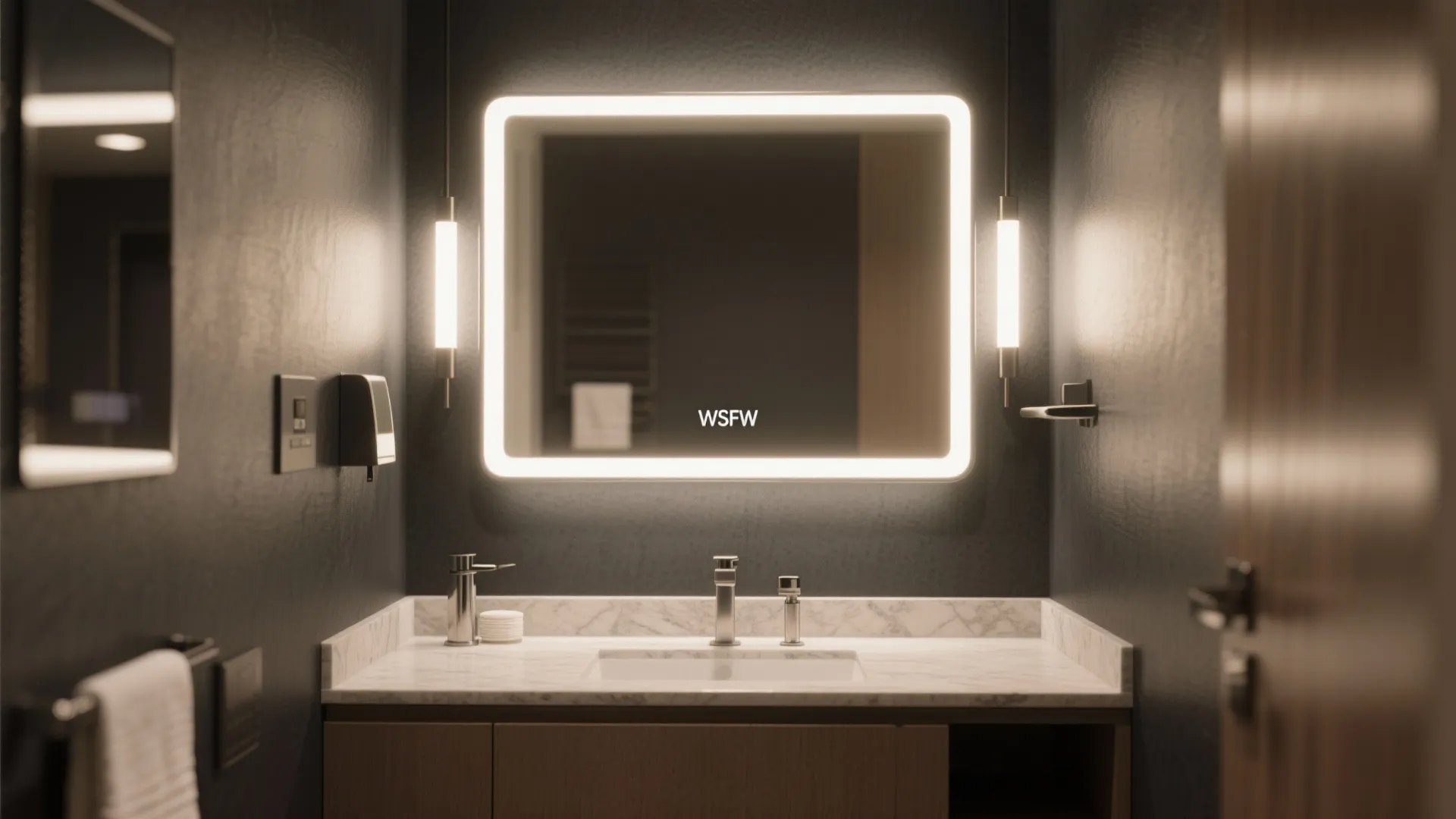 Backlit LED mirrors for hotel-like glow