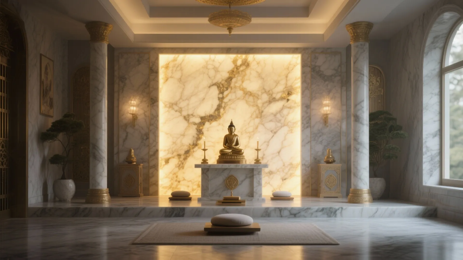Backlit Marble Panel for Divine Glow