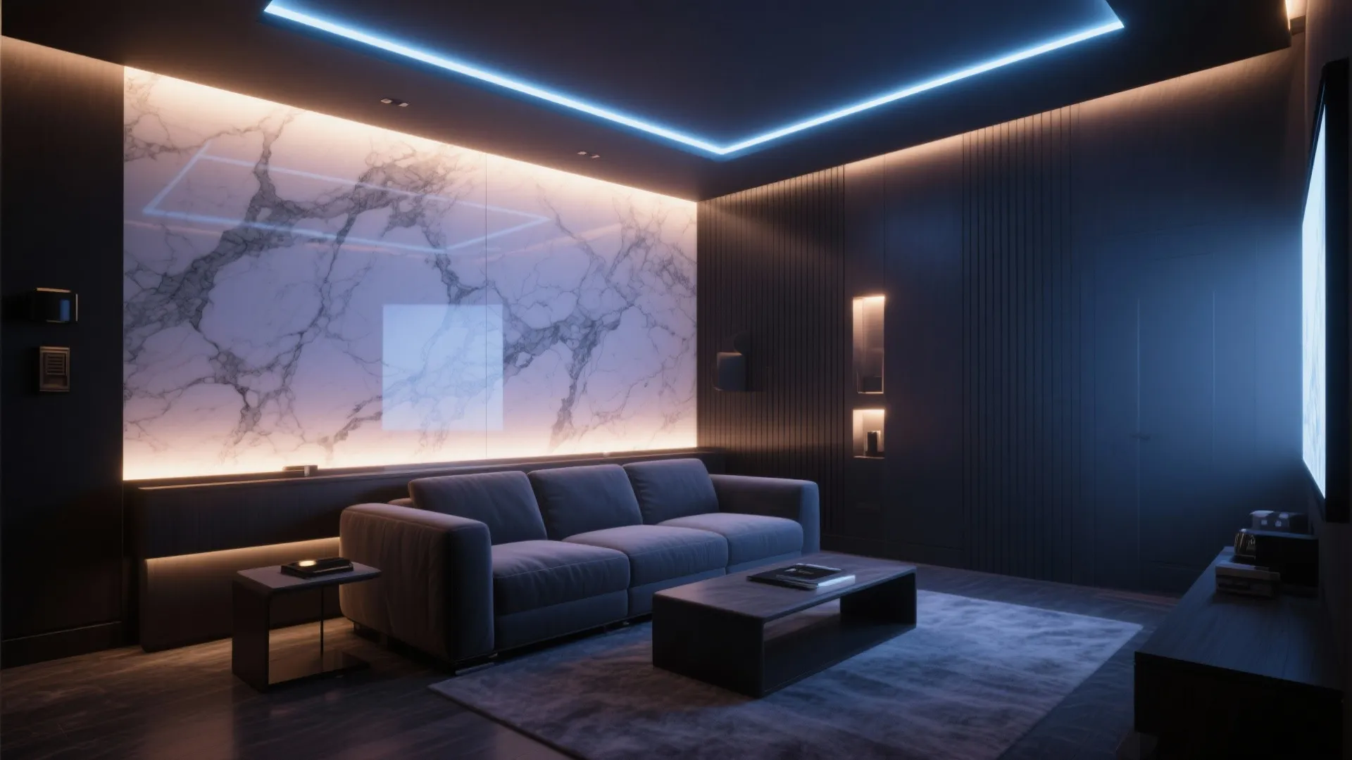 Backlit Marble Wall Art