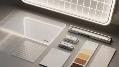 Modern LED Lighting Components & Color Temperature Samples