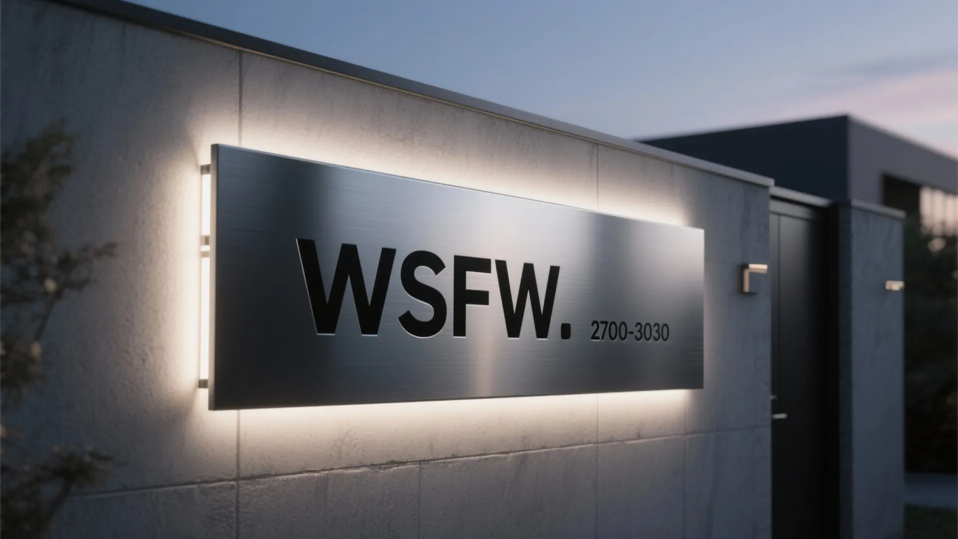 Backlit Minimalist Metal Nameplates