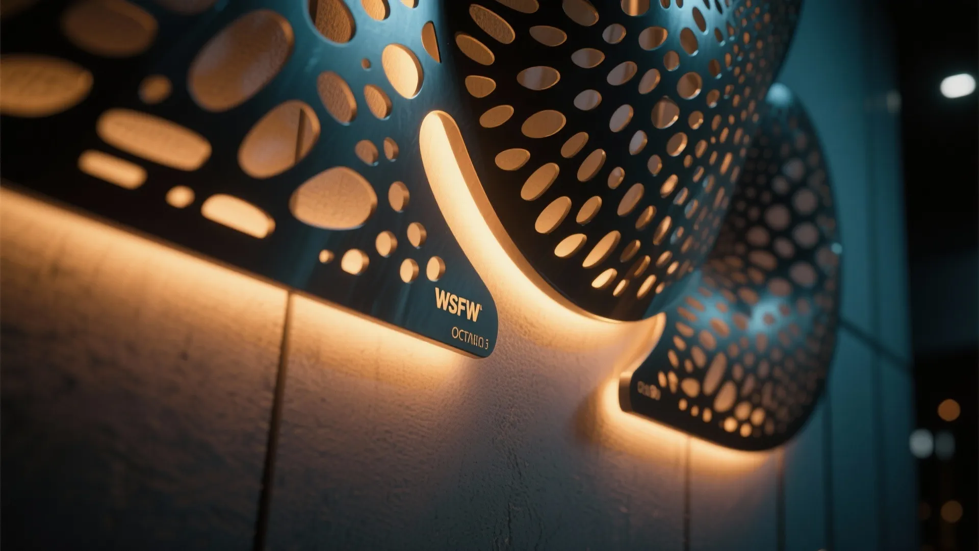 4. Backlit Metal Sculptures for Ambience