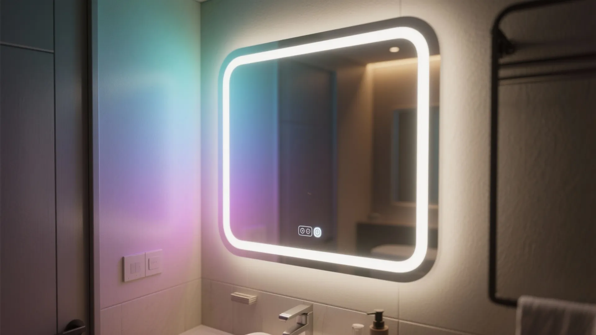 4. Backlit Mirrors and Color-Changing LEDs