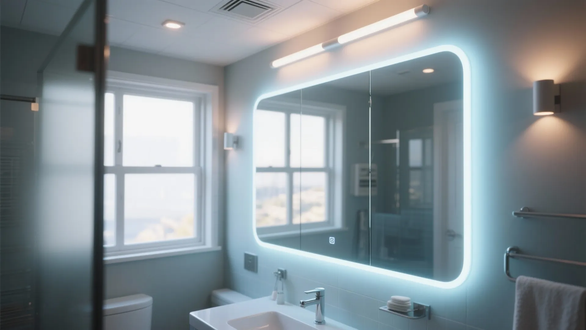 4. Reflective Mirrors and Clever Lighting