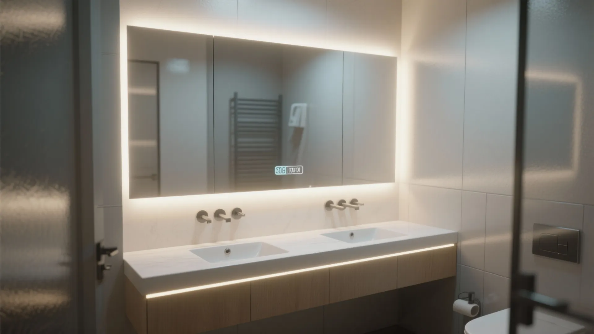 3. Backlit Mirror LEDs for Clutter-Free Design