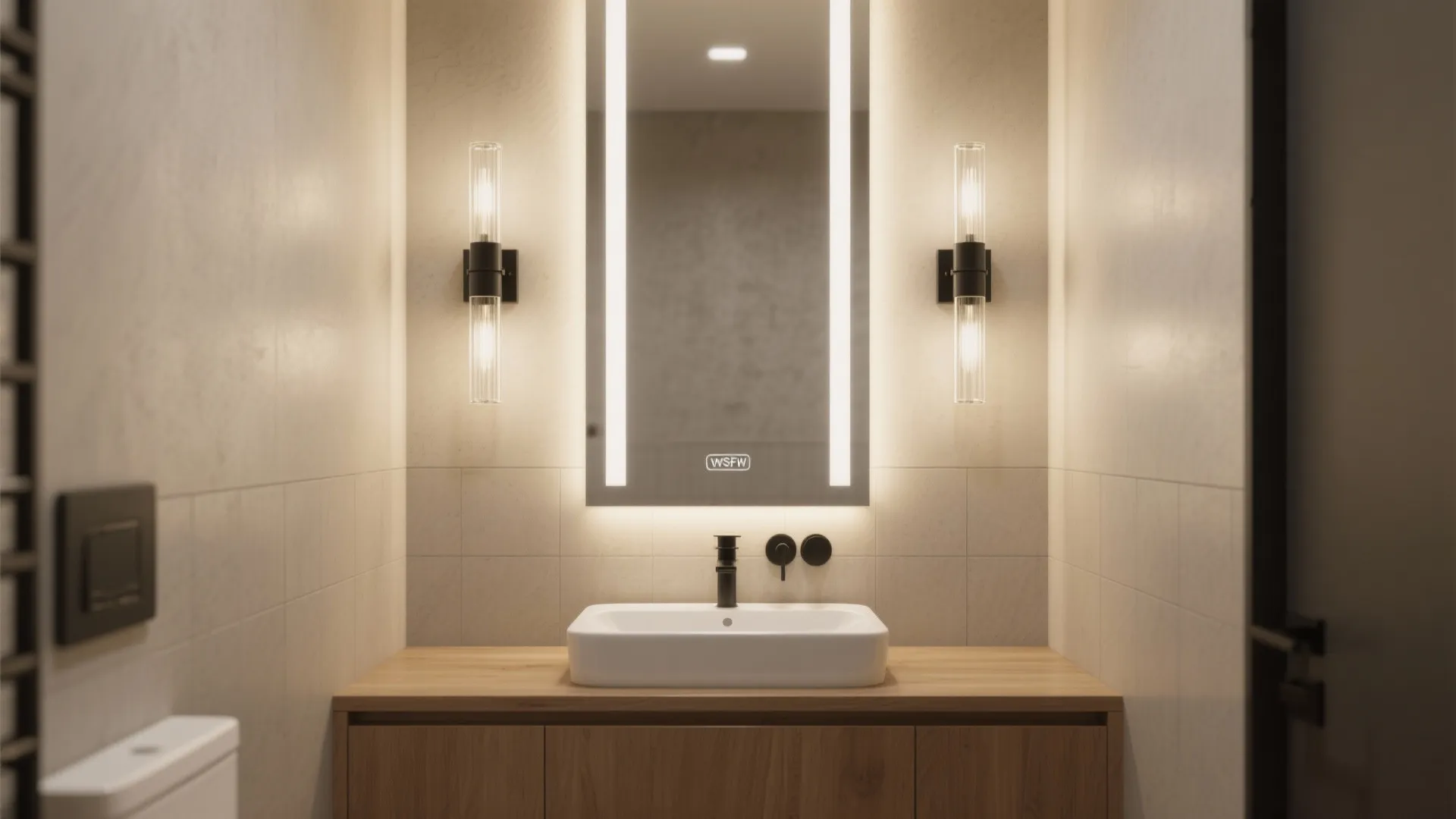 Backlit mirrors and vanity wall lights