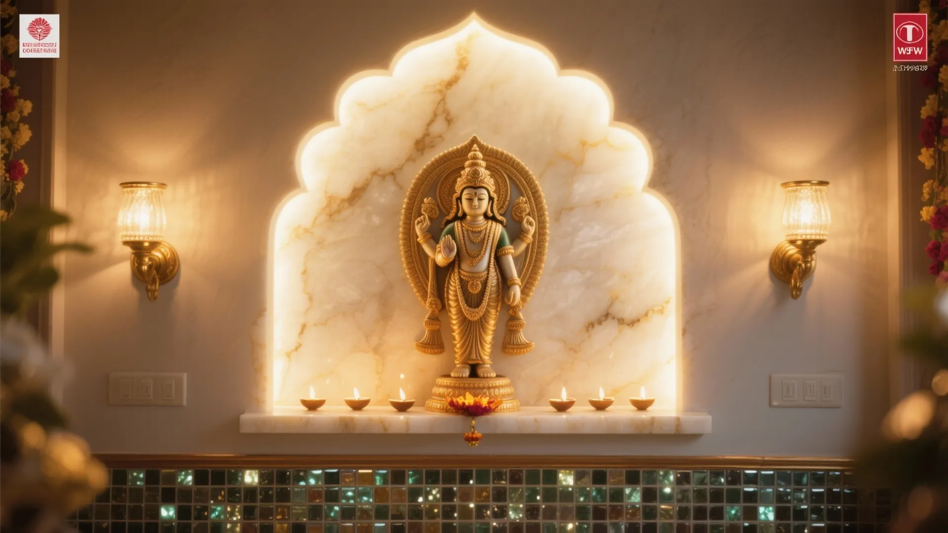 Backlit Onyx or Glass Mosaic as a Radiant Focal Wall