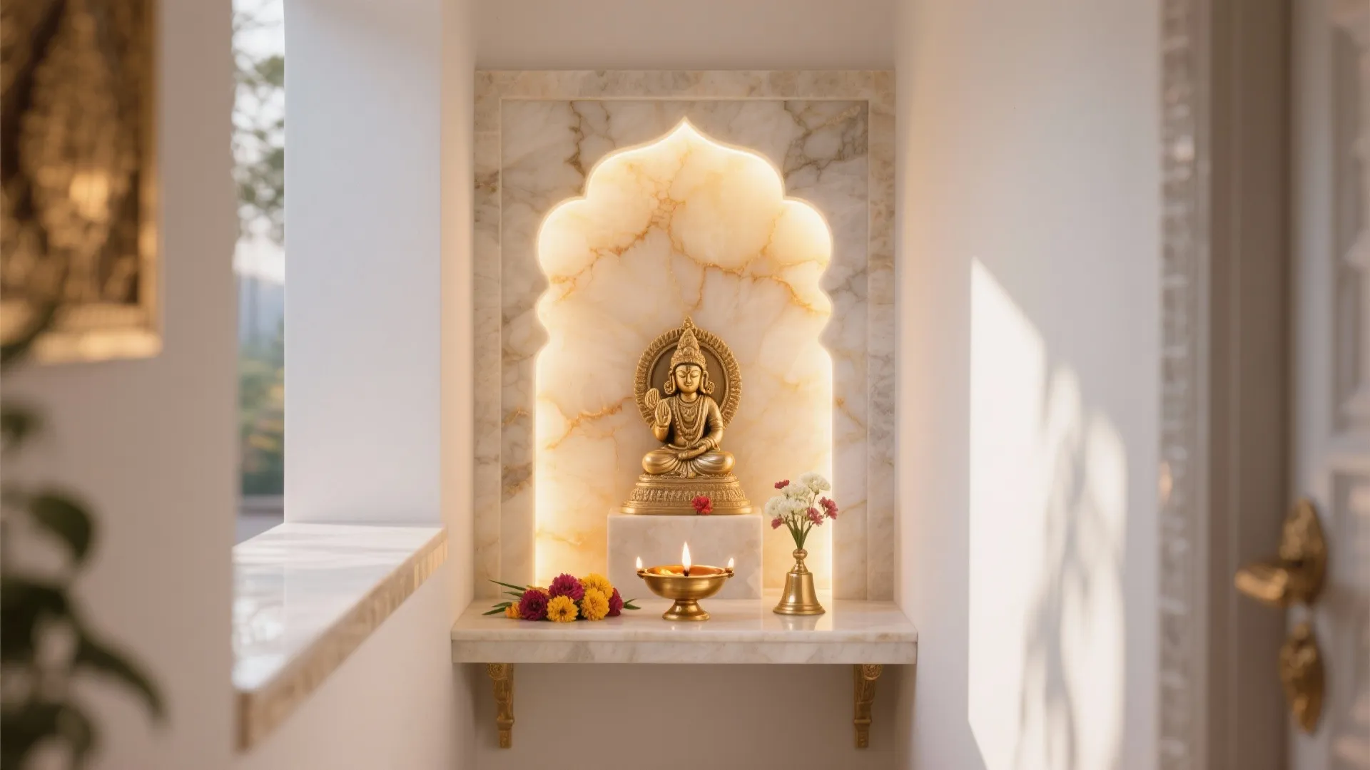 Backlit Stone or Glass for a Soft, Sacred Glow