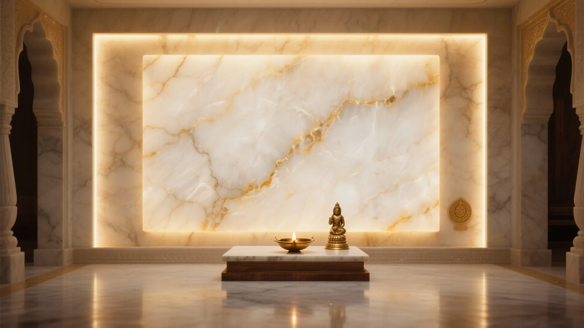 Backlit Marble or Onyx for Luminous Sanctity