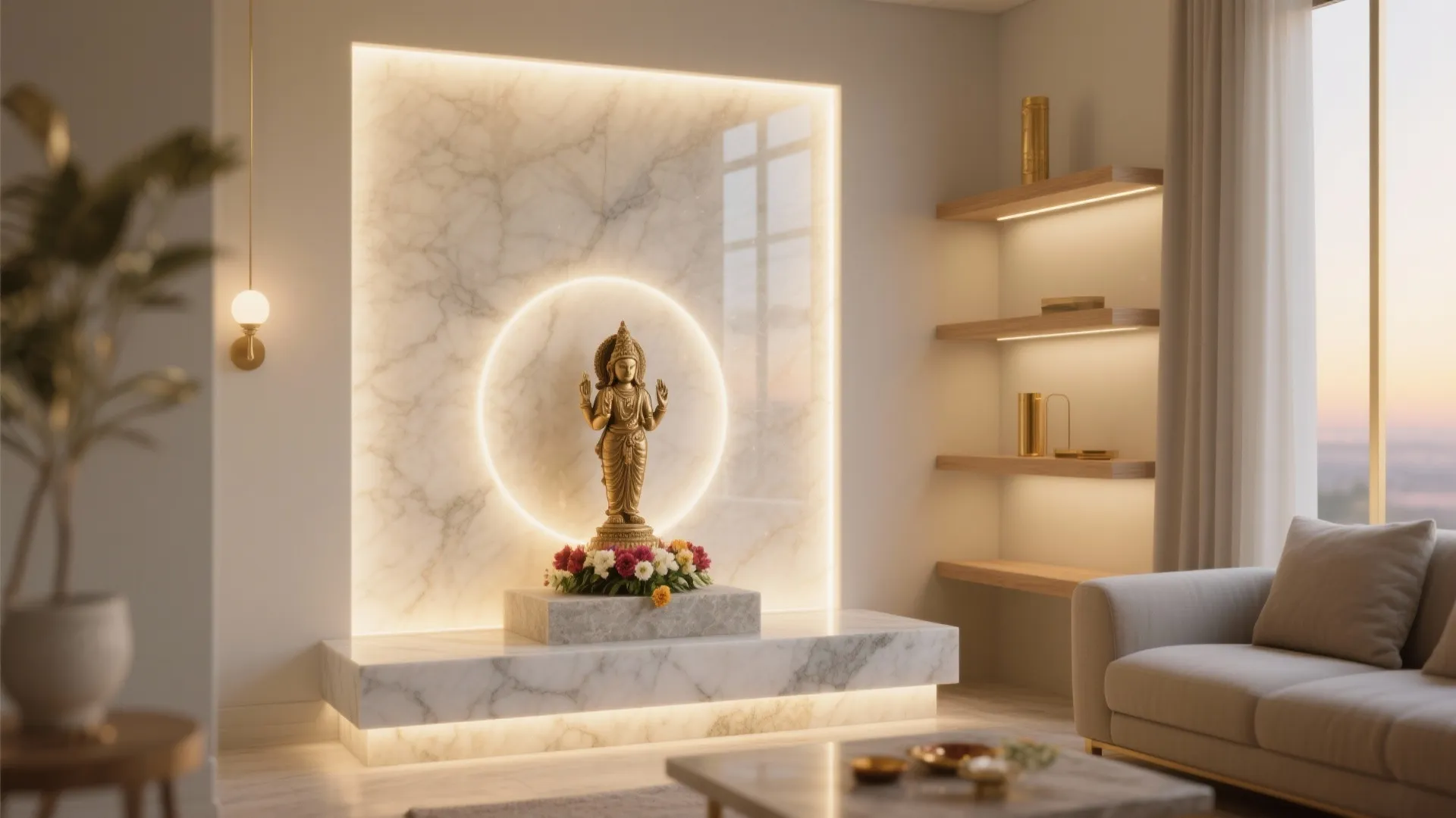 Glass or Stone Back Panel for a Serene Glow