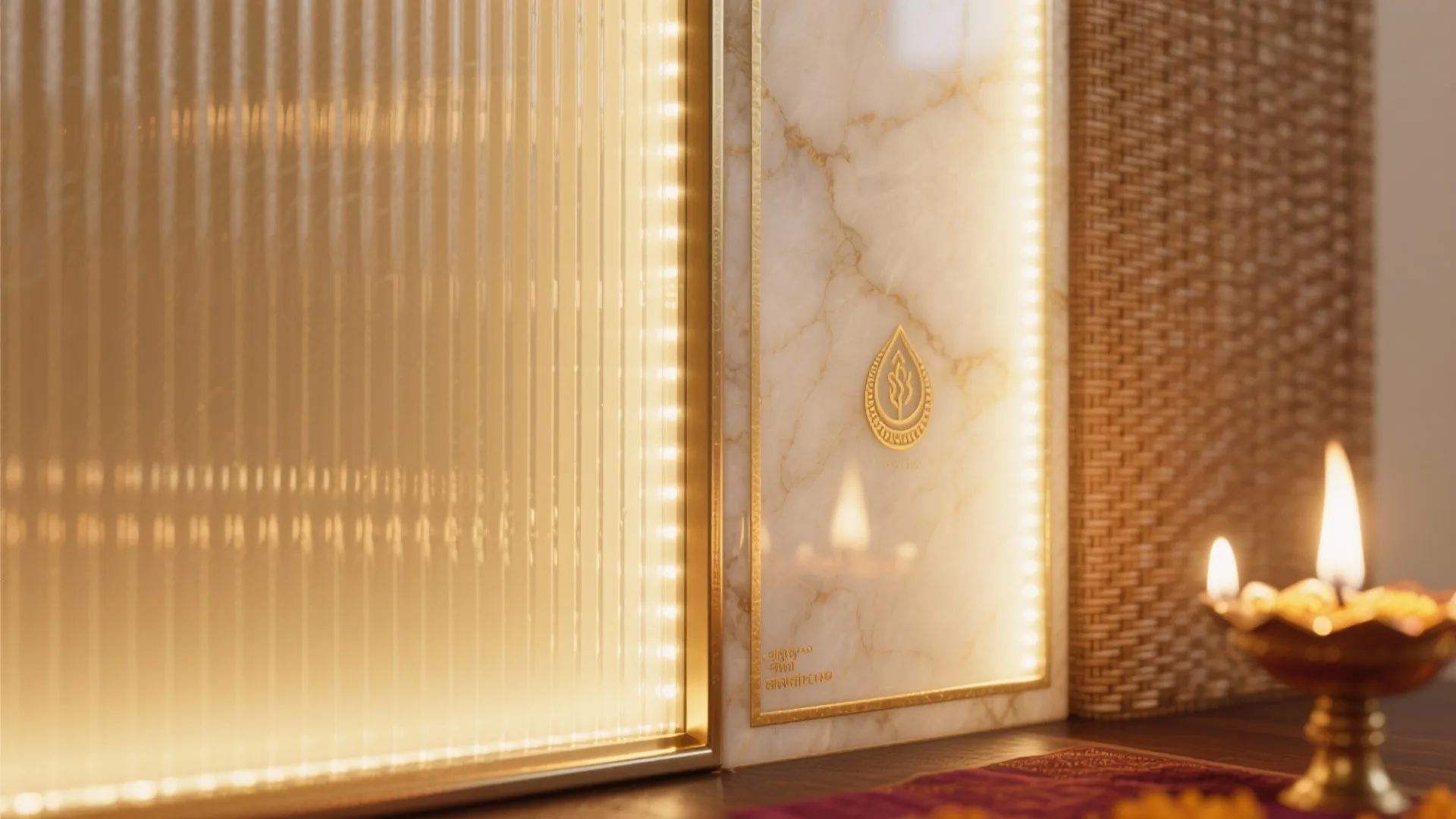 Backlit Calm: Glass, Onyx, or Cane Panels