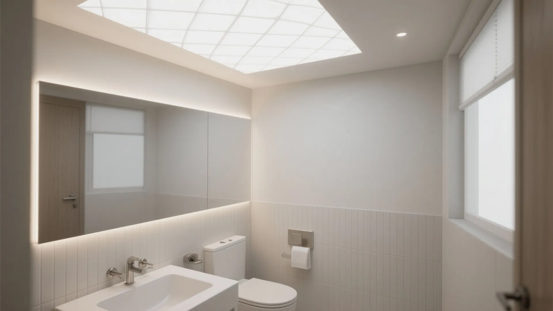 5) Backlit ceiling panel for even spa light